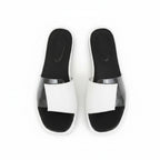 Noir Glass Strap Slides
