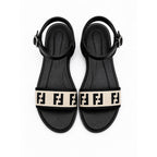 Noir Monogram Sandals