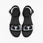 Noir Emblem Sandals