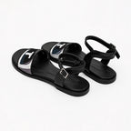 Noir Emblem Sandals