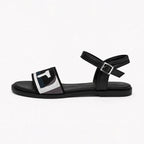Noir Emblem Sandals