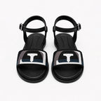 Noir Emblem Sandals