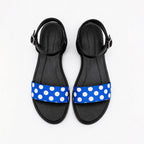 Azure Polka Sandals