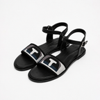Noir Emblem Sandals